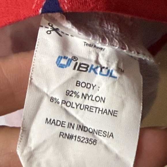 IBKÜL Americana II Sleeveless Zip Polo Golf Top star and stripe print size M - Picture 4 of 5